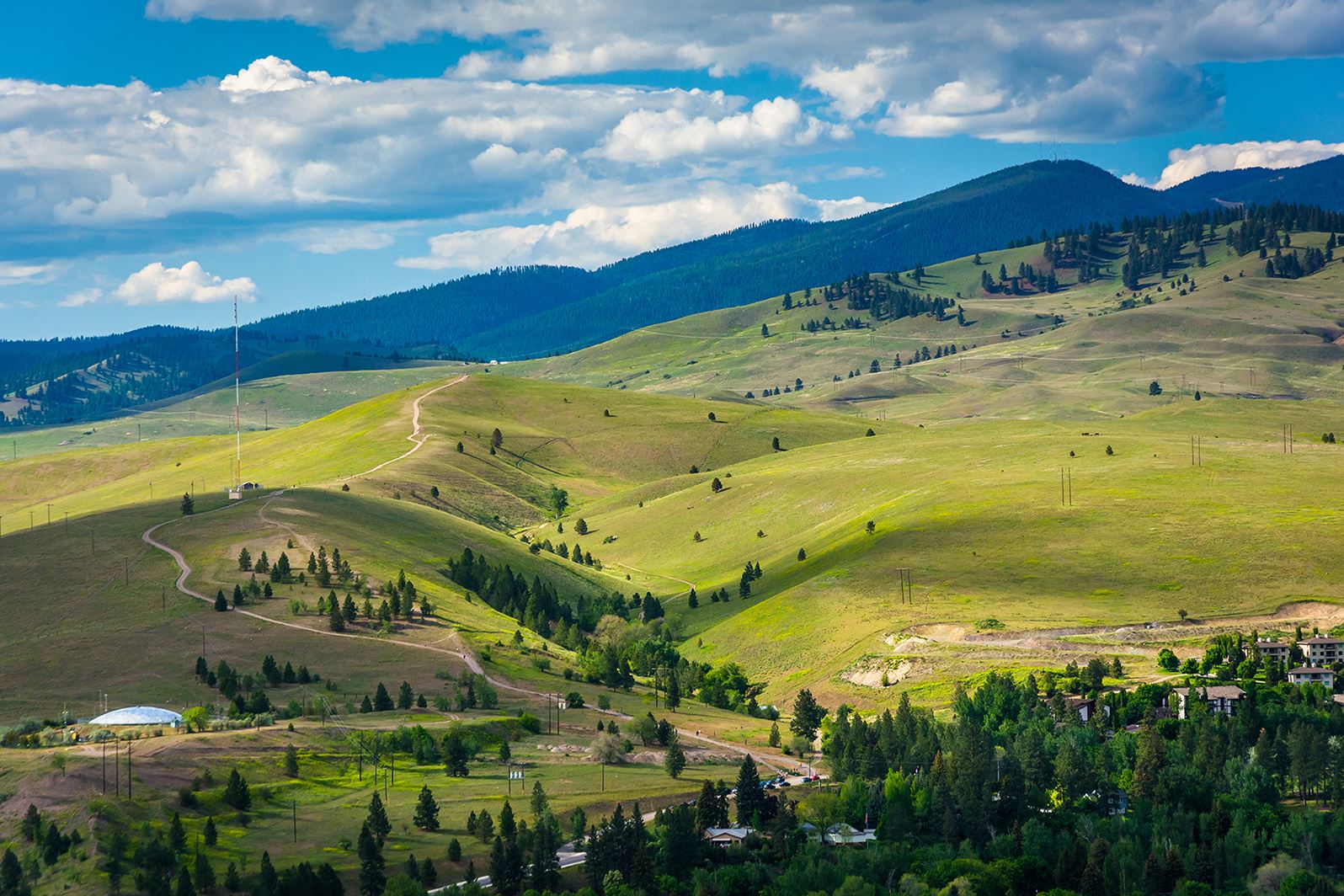 North Hills from Mount Jumbo stock photo
